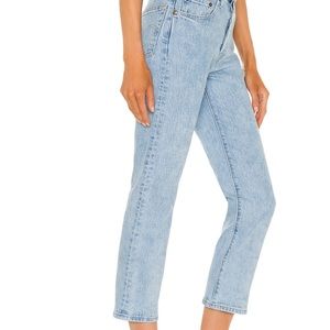 NWT Levis 501 crop 25x25 color tango surge